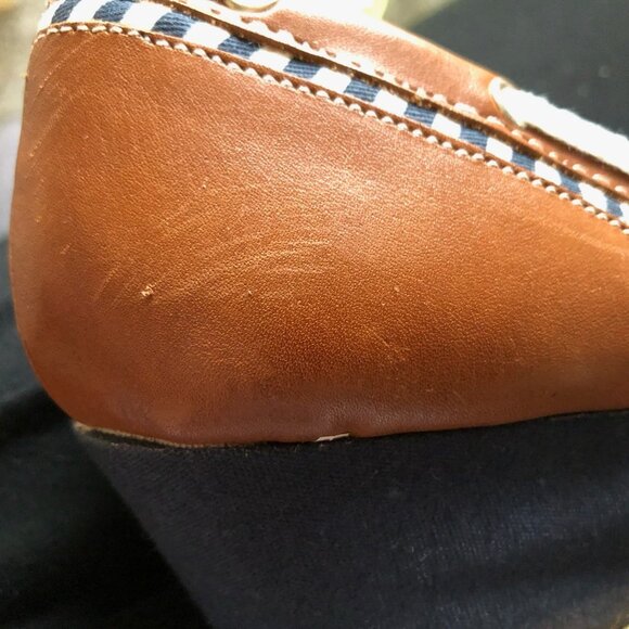 Dr. Scholl's blue and white nautical wedge espadrilles, size 8.5 - Picture 6 of 7